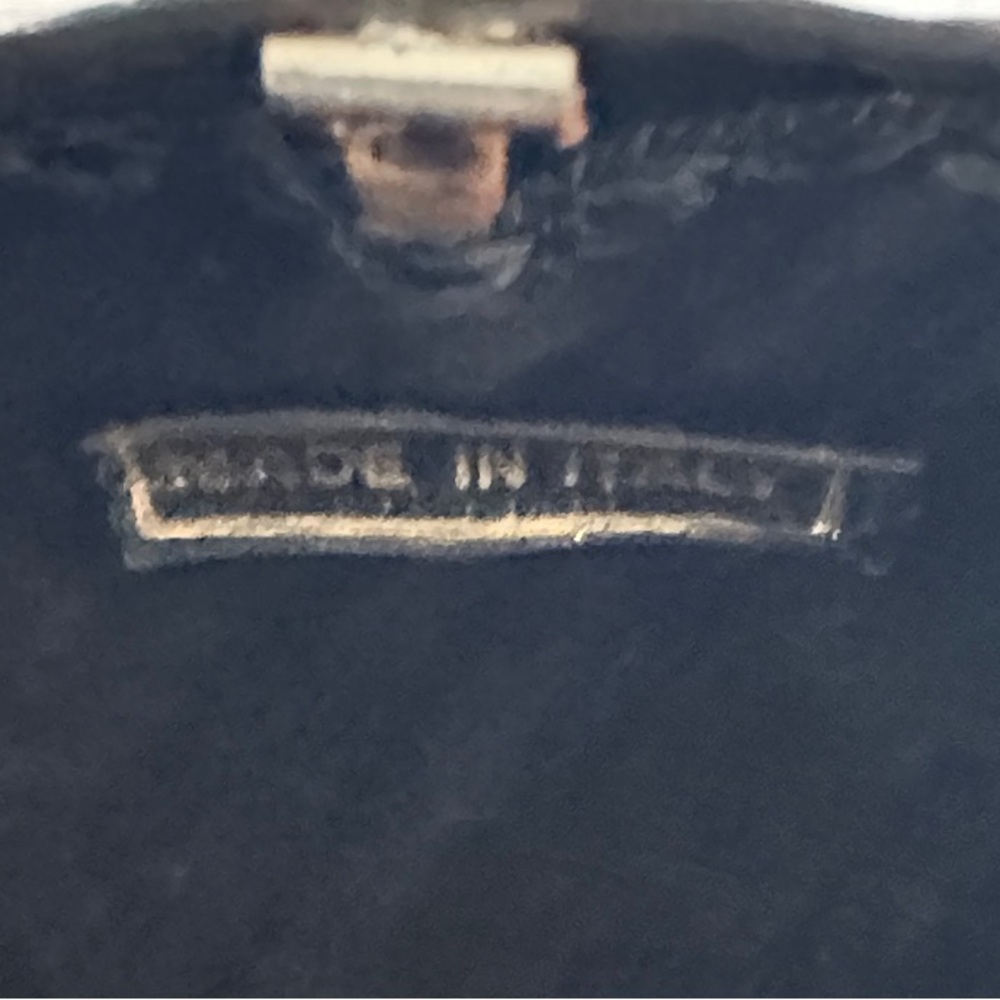 Vintage Italian Silver Clutch with Black Accents - Picture 3 of 10